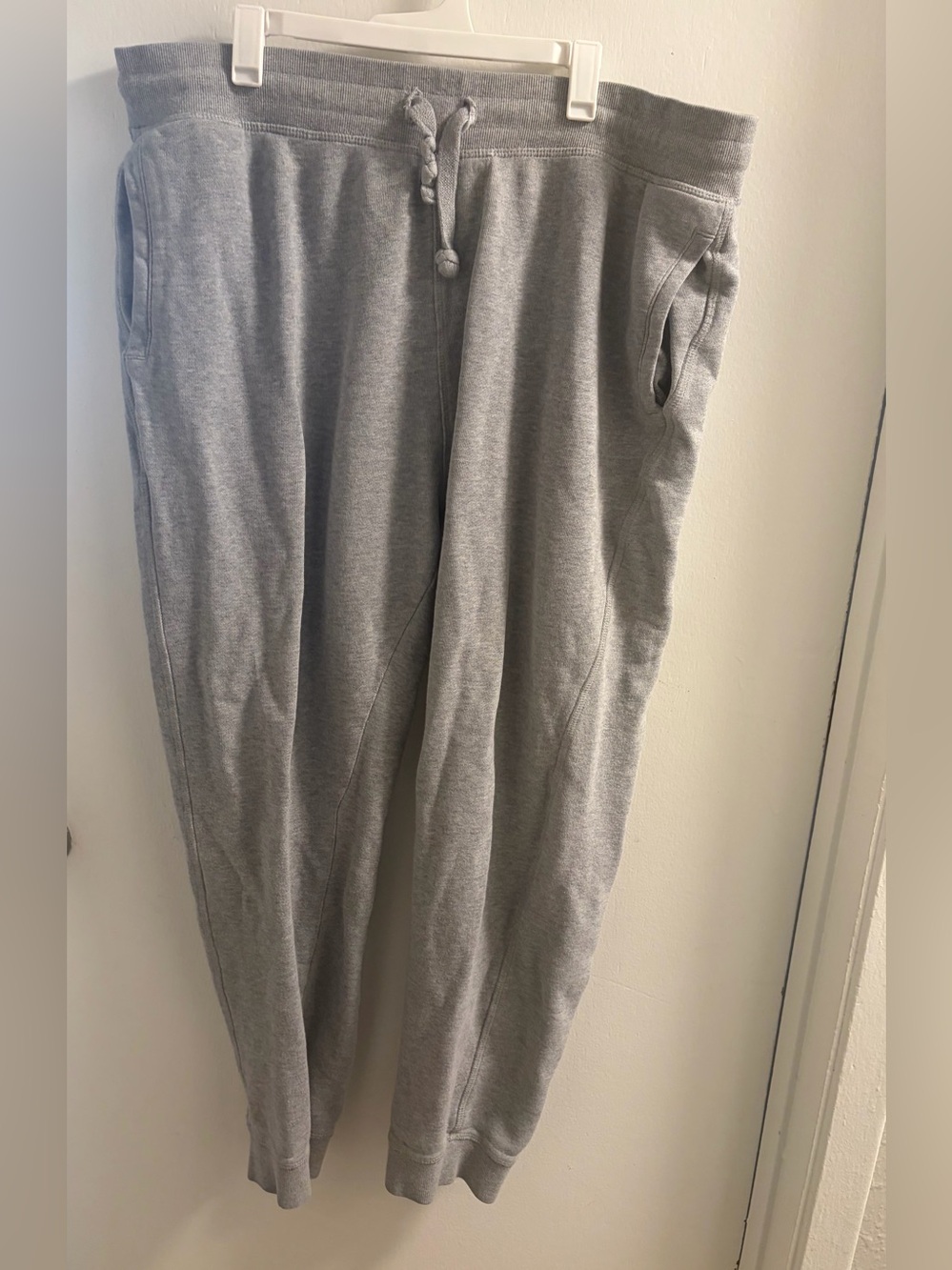 Hang Ten Mens Heather Grey Drawstring Cuffed Sweatpants Joggers XL